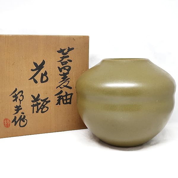 小原六合軒　家元秘蔵花器　蕎麦釉龍耳花瓶　共箱　N　5774C 小原六合軒 家元秘蔵花器 蕎麦釉龍耳花瓶 共箱 N 5774C - メルカリ